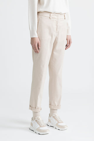 Peachskin gabardine carrot trousers  