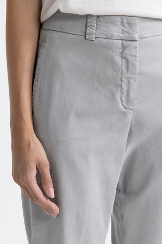 Peachskin gabardine carrot trousers  