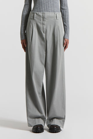 Soft stretch cotton gabardine trousers