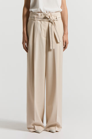 Fluid wool twill trousers