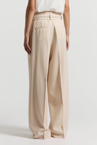 Fluid wool twill trousers