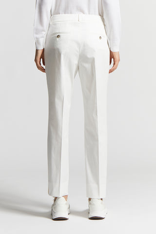 Brushed cotton gabardine trousers