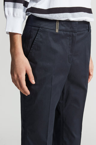 Brushed cotton gabardine trousers