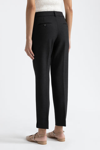 Two-way stretch fabric cigarette trousers  