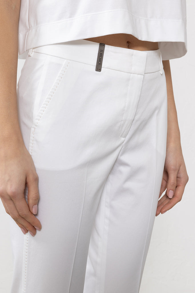 Iconic stretch cotton satin 4718 trousers  