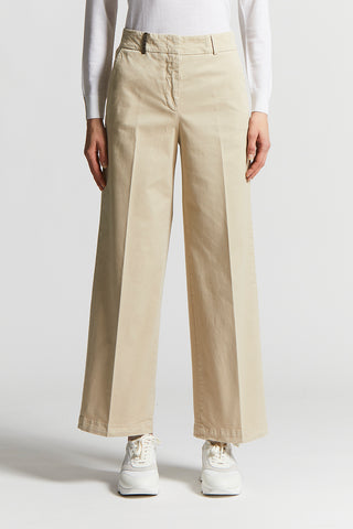 Lightweight stretch cotton gabardine trousers