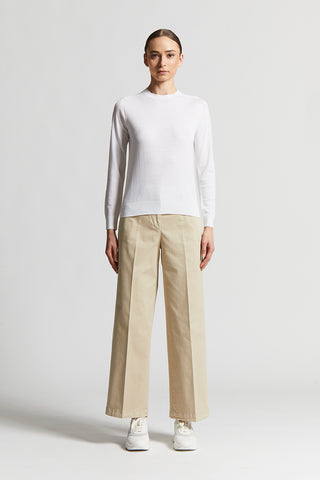 Lightweight stretch cotton gabardine trousers