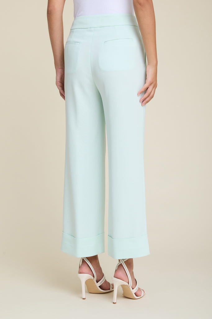 Palazzo trousers in stretch viscose crepe cady  