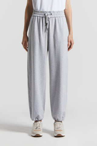 Jogger trousers in soft, lightweight cotton fleece