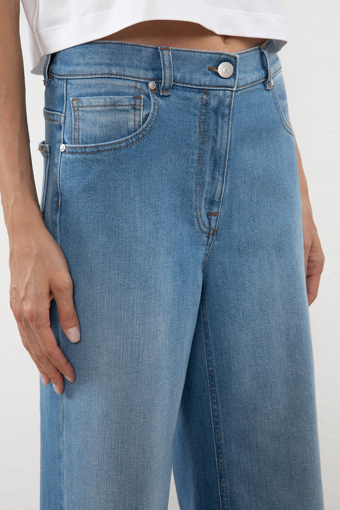 Stretch cotton denim 5 pocket jeans  