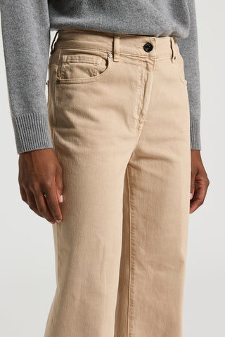 Garment-dyed denim jeans