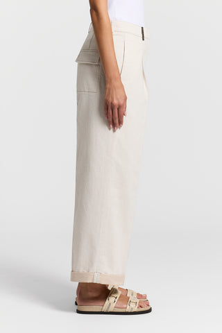 Hose aus Baumwoll-Leinen-Twill