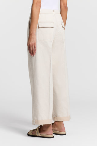 Linen/cotton twill trousers