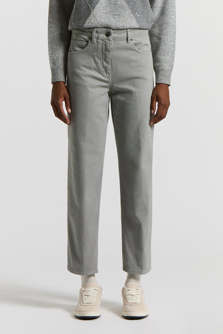 Garment-dyed denim jeans