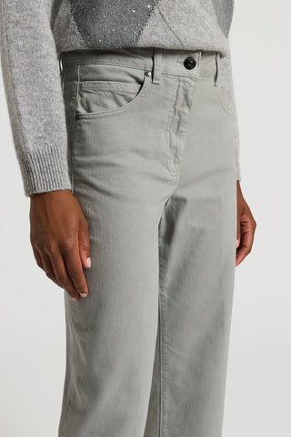 Garment-dyed denim jeans