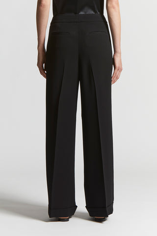 Stretch viscose cady trousers