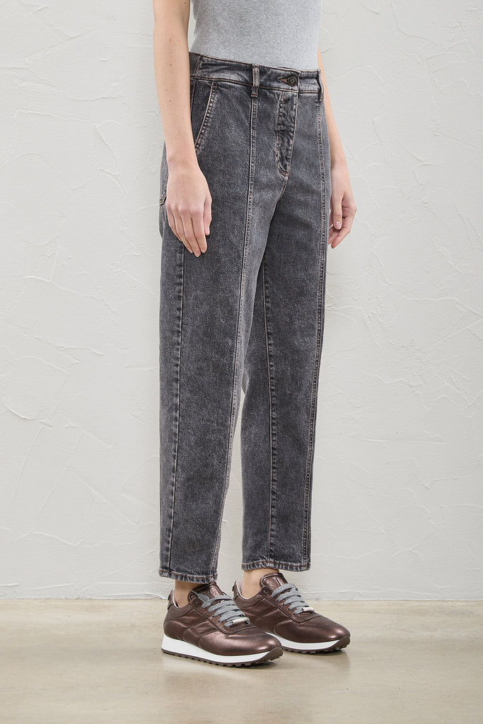 Marbled-effect jeans  