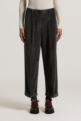 Pantalon en velours de coton 500 raies 1 / 4