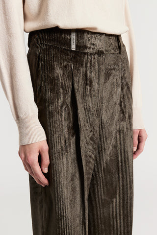 Fluid 400-line viscose corduroy trousers
