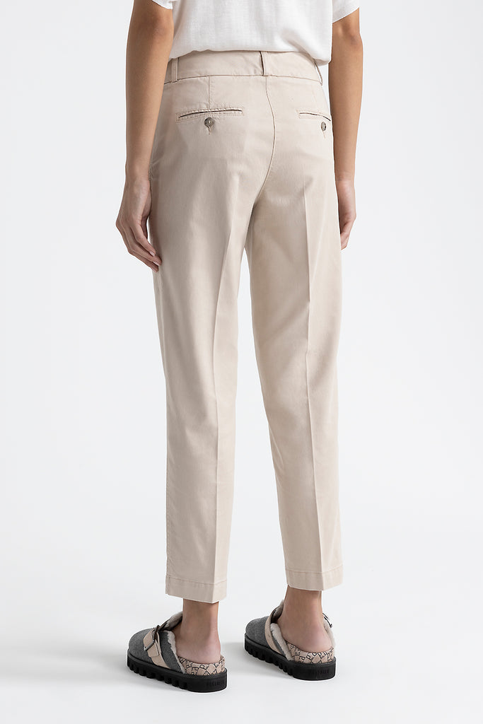 Peachskin gabardine cigarette trousers  