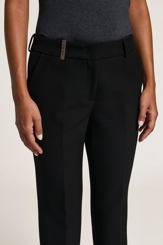 Double technical fabric cigarette trousers