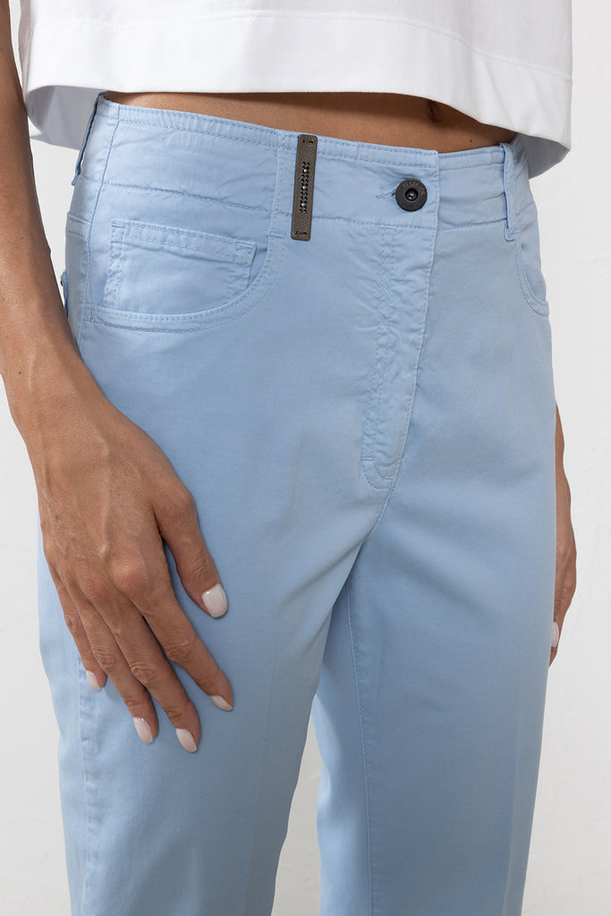 Stretch cotton gabardine trousers  