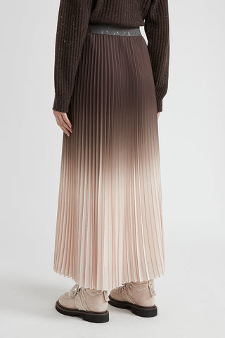 Pleated skirt with elasticated waist  