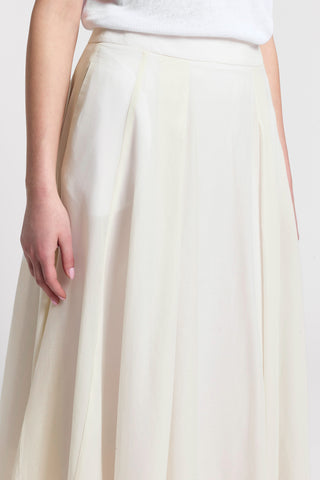 Pure cotton voile midi skirt