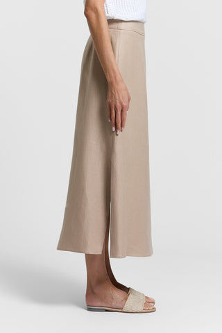 Pure linen tube skirt