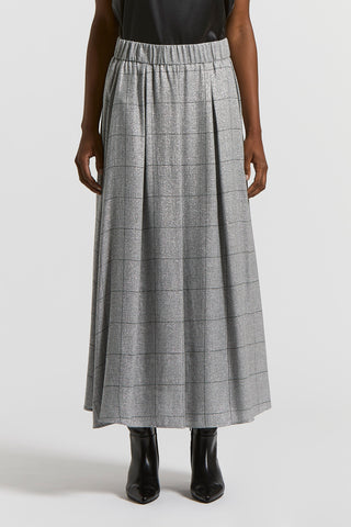 Wool and lurex viscose skirt