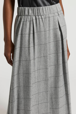 Wool and lurex viscose skirt