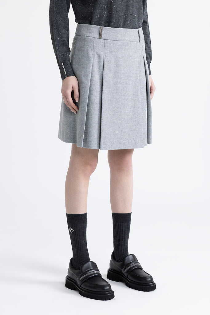 Wool and viscose short skirt  