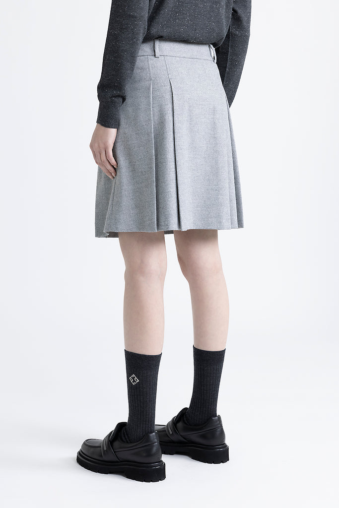 Wool and viscose short skirt  