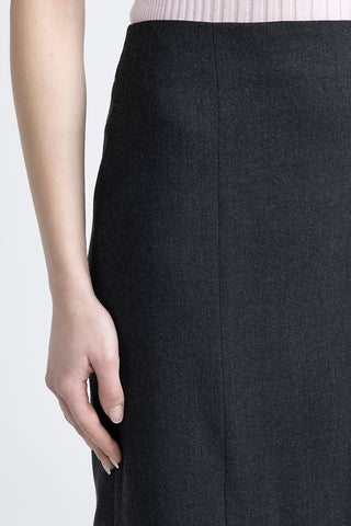 Stretch tech wool long skirt  