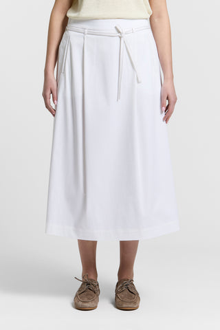 Combed cotton gabardine skirt