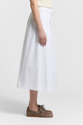 Combed cotton gabardine skirt