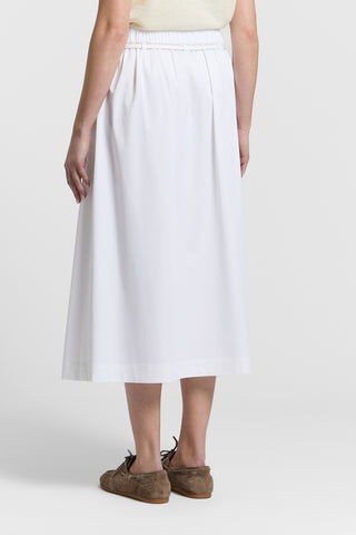 Combed cotton gabardine skirt