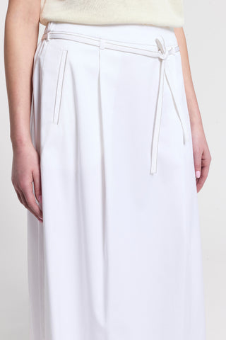 Combed cotton gabardine skirt