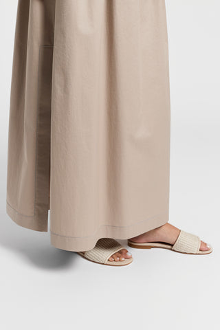 Long sail-hand cotton skirt
