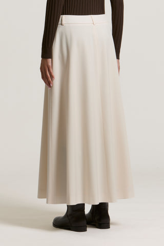 Falda larga de gabardina de lana 4 / 4