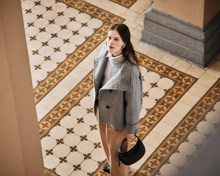 Two-way stretch wool canvas blazer