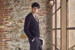 Cashmere and wool cardigan