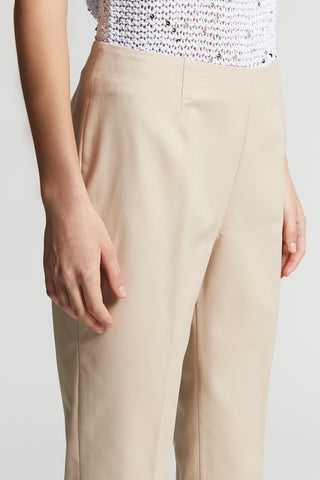 Cotton and viscose cigarette trousers