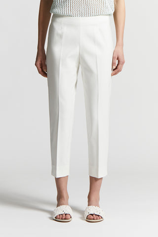 Cotton and viscose cigarette trousers