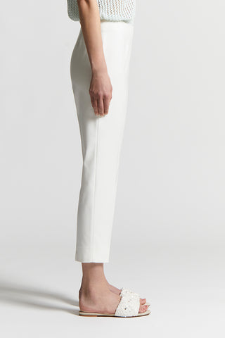 Cotton and viscose cigarette trousers