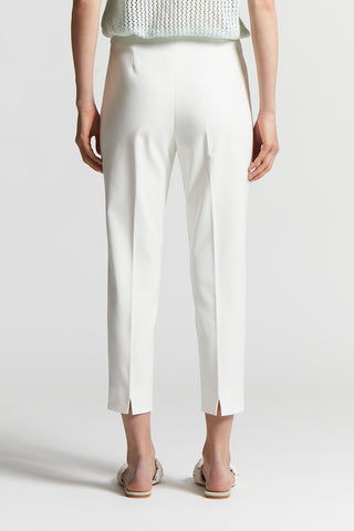 Cotton and viscose cigarette trousers