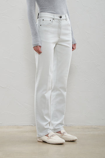 Stretch cotton low waist jeans  