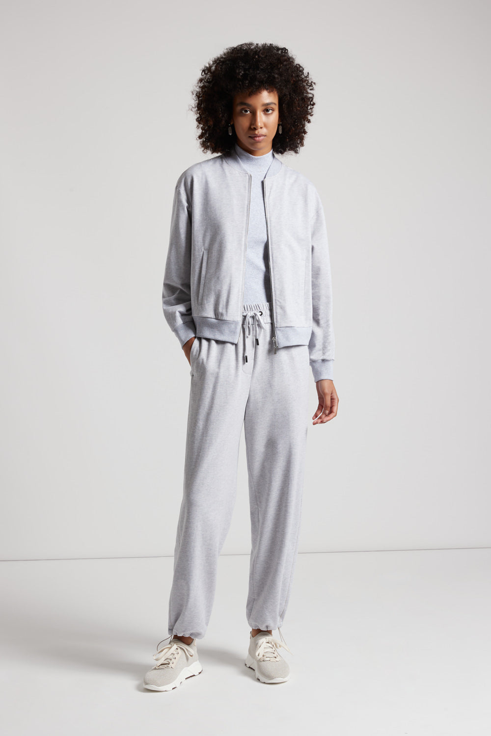 パンツ PESERICO FW25 Lurex joggers (A04029J001227 934) Jogger trousers in soft, lightweight cotton fleece | Peserico