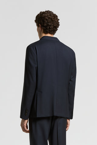 Single-breasted blazer in merino wool