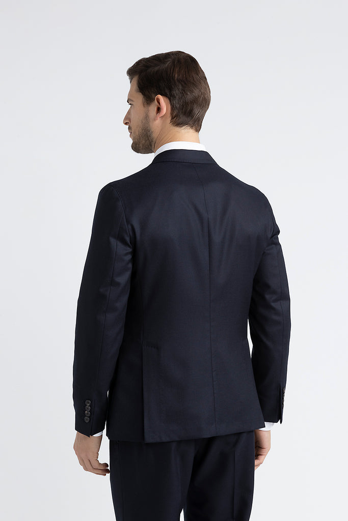 Pure new wool single-breasted blazer  